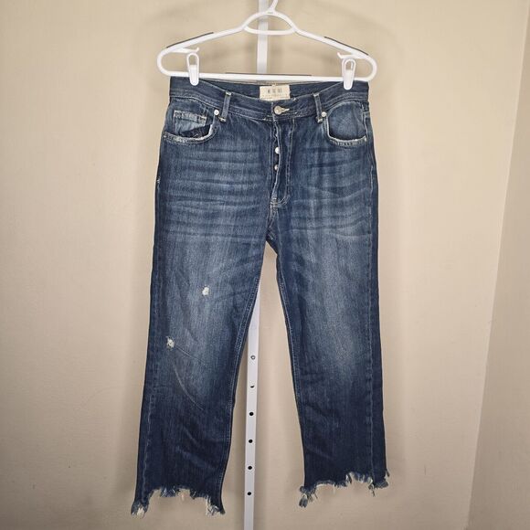Free People Denim - Free People We The Free Size 28 Raw Chewed Hem Distressed Button Fly Denim Jeans